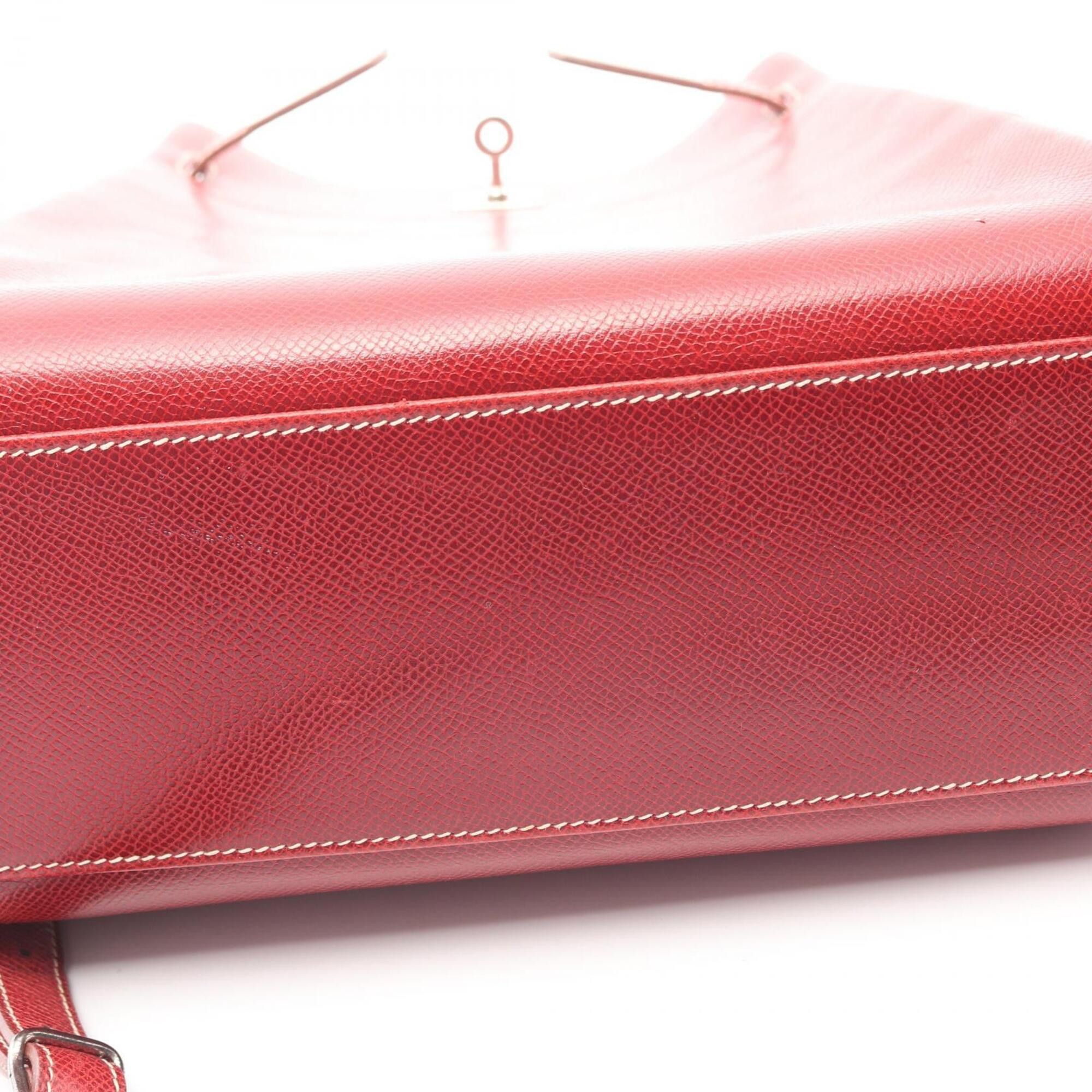 Hermes Hermes Kelly Sport MM Rouge Moyen Shoulder Bag/Handbag, Courchevel Leather, Women's, Red Size ONE SIZE - 12 Thumbnail