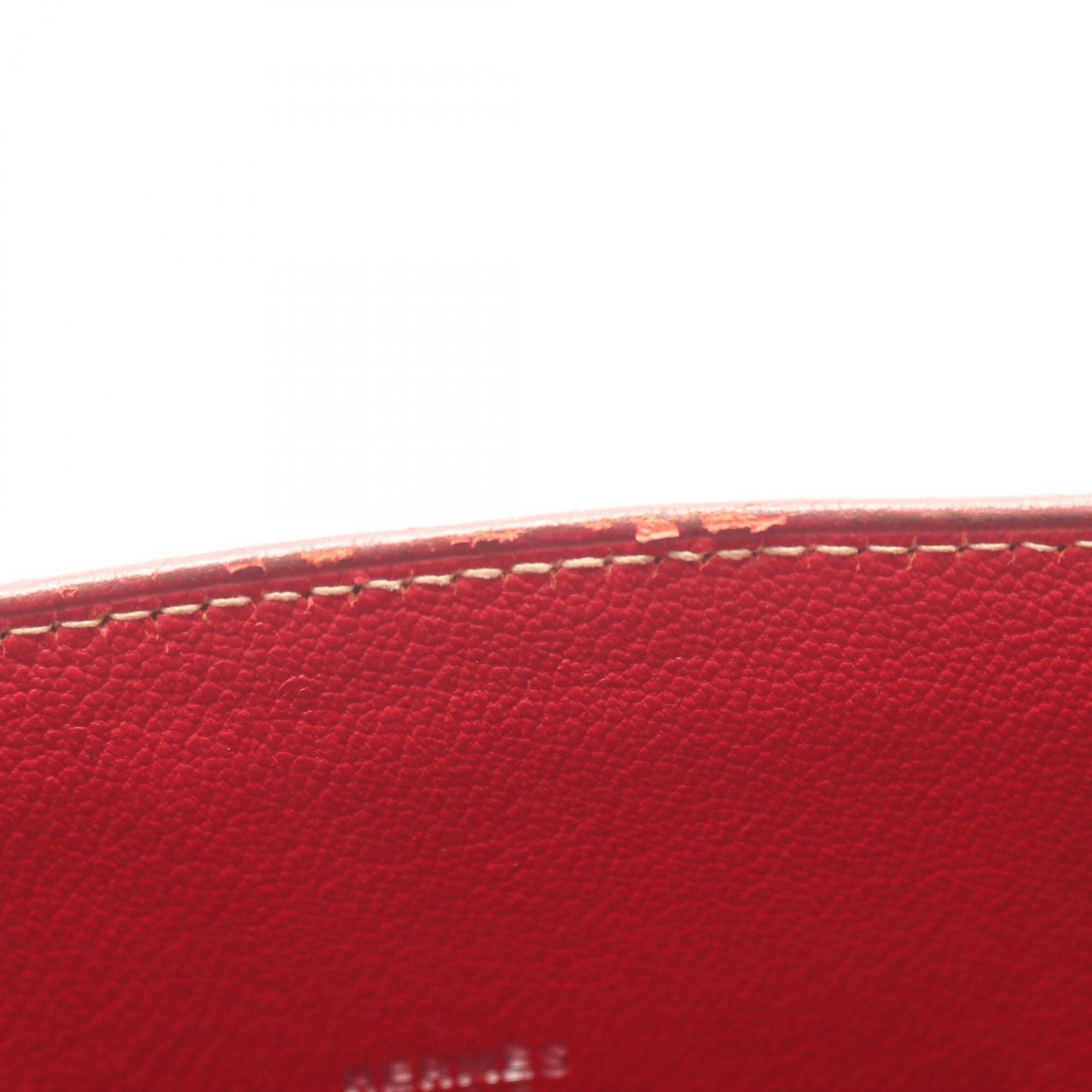 Hermes Hermes Kelly Sport MM Rouge Moyen Shoulder Bag/Handbag, Courchevel Leather, Women's, Red Size ONE SIZE - 7 Thumbnail