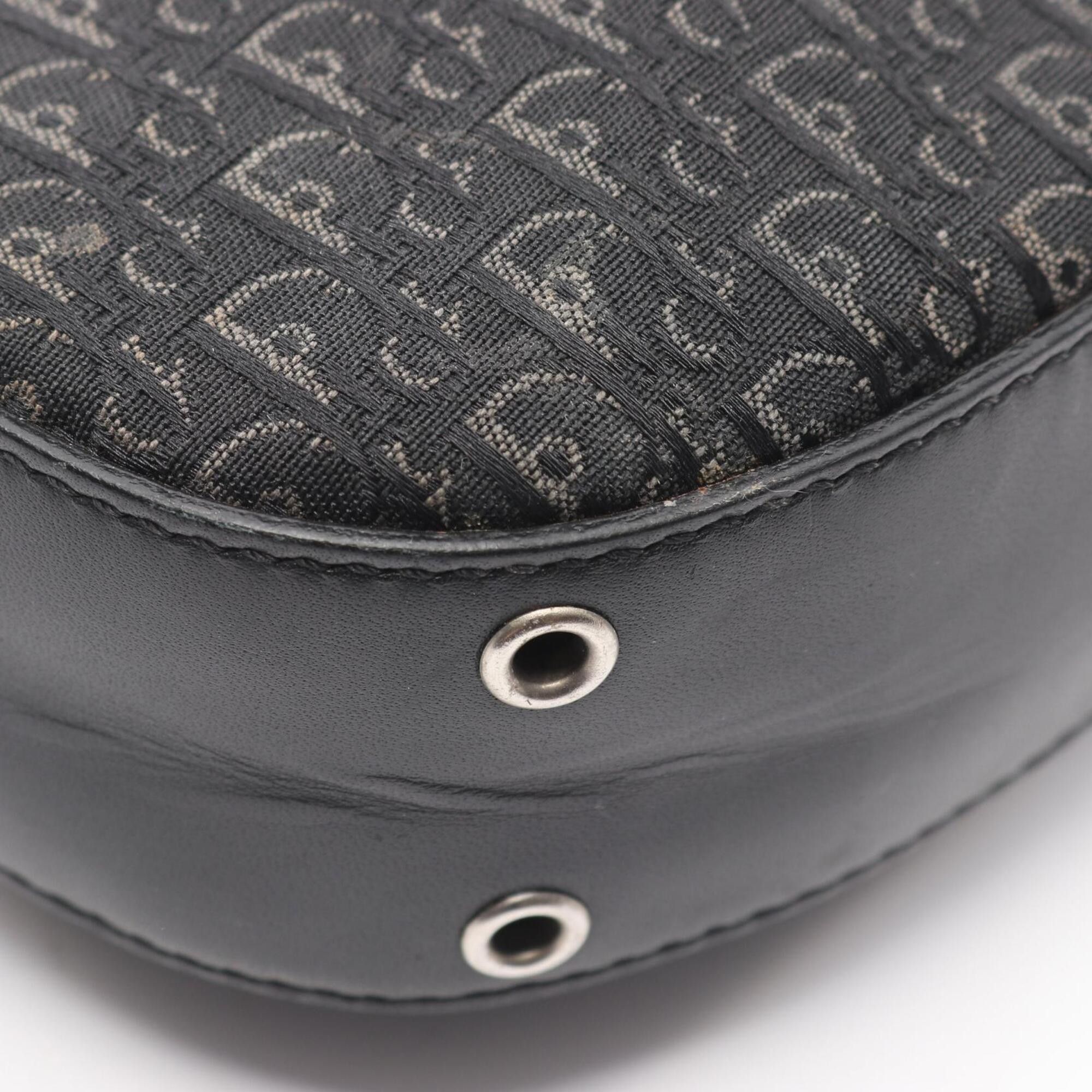Dior Christian Dior Dior Street Chic Trotter Shoulder Bag Handbag Canvas Leather Women's Black Size ONE SIZE - 5 Thumbnail