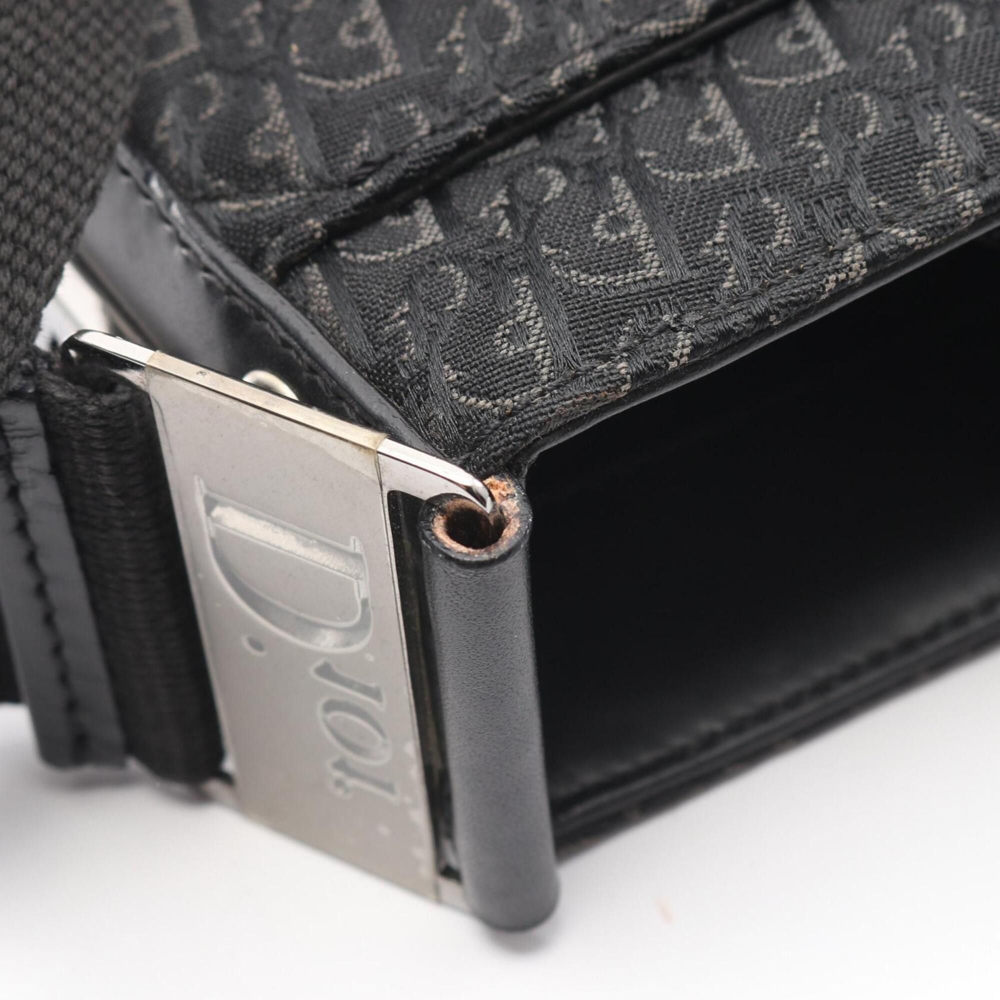 Dior Christian Dior Dior Street Chic Trotter Shoulder Bag Handbag Canvas Leather Women's Black Size ONE SIZE - 7 Thumbnail