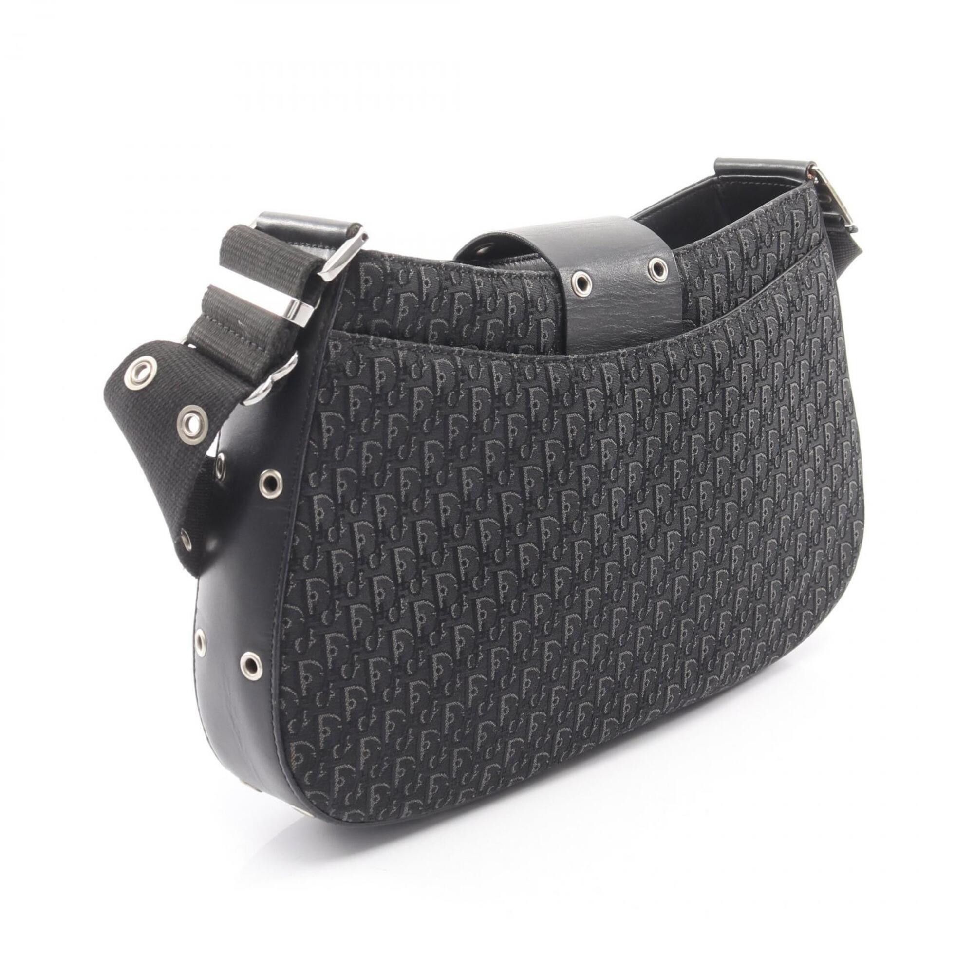 Dior Christian Dior Dior Street Chic Trotter Shoulder Bag Handbag Canvas Leather Women's Black Size ONE SIZE - 2 Thumbnail