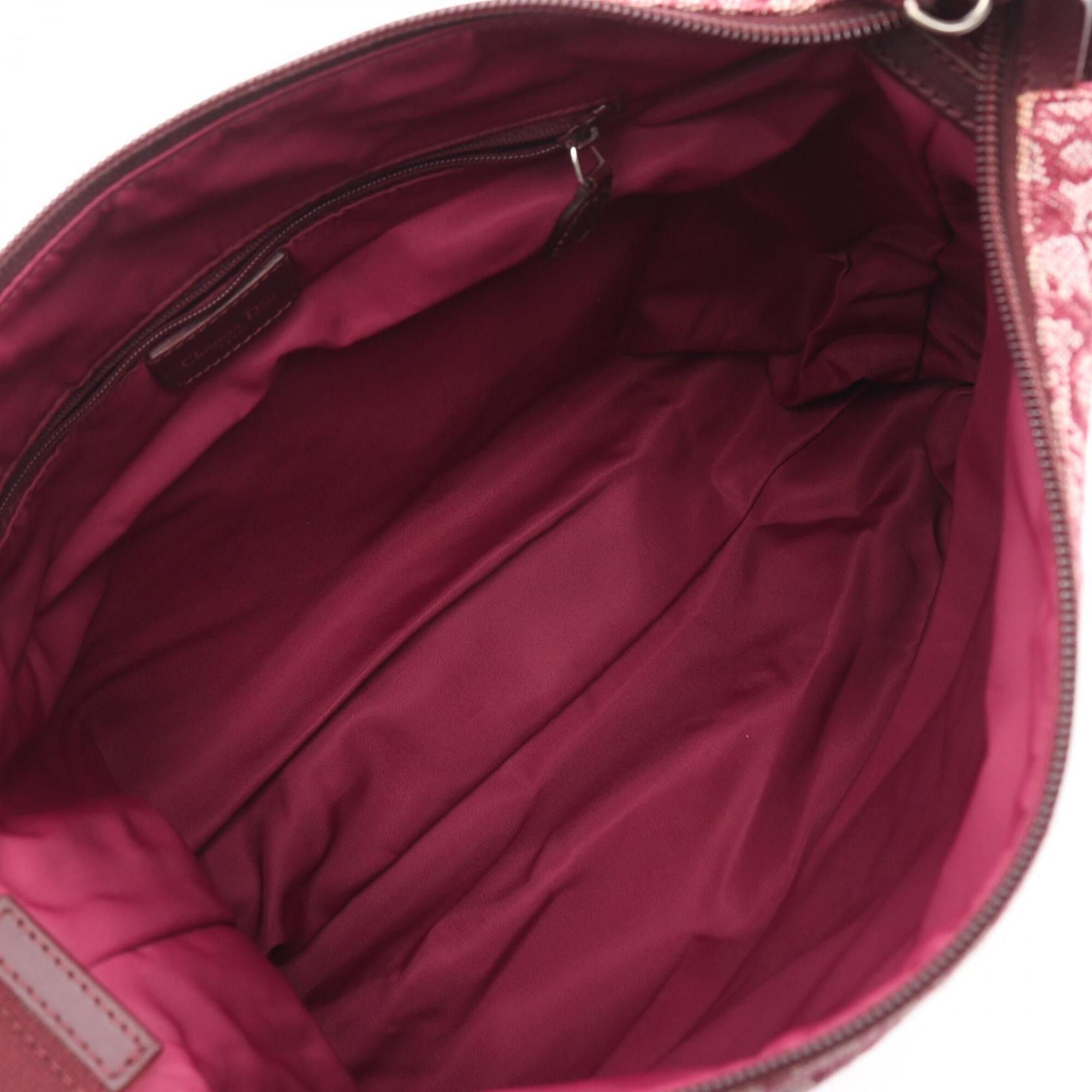 Dior Christian Dior Dior Trotter Shoulder Bag/Handbag, Canvas and Leather, Women's, Bordeaux Size ONE SIZE - 3 Thumbnail