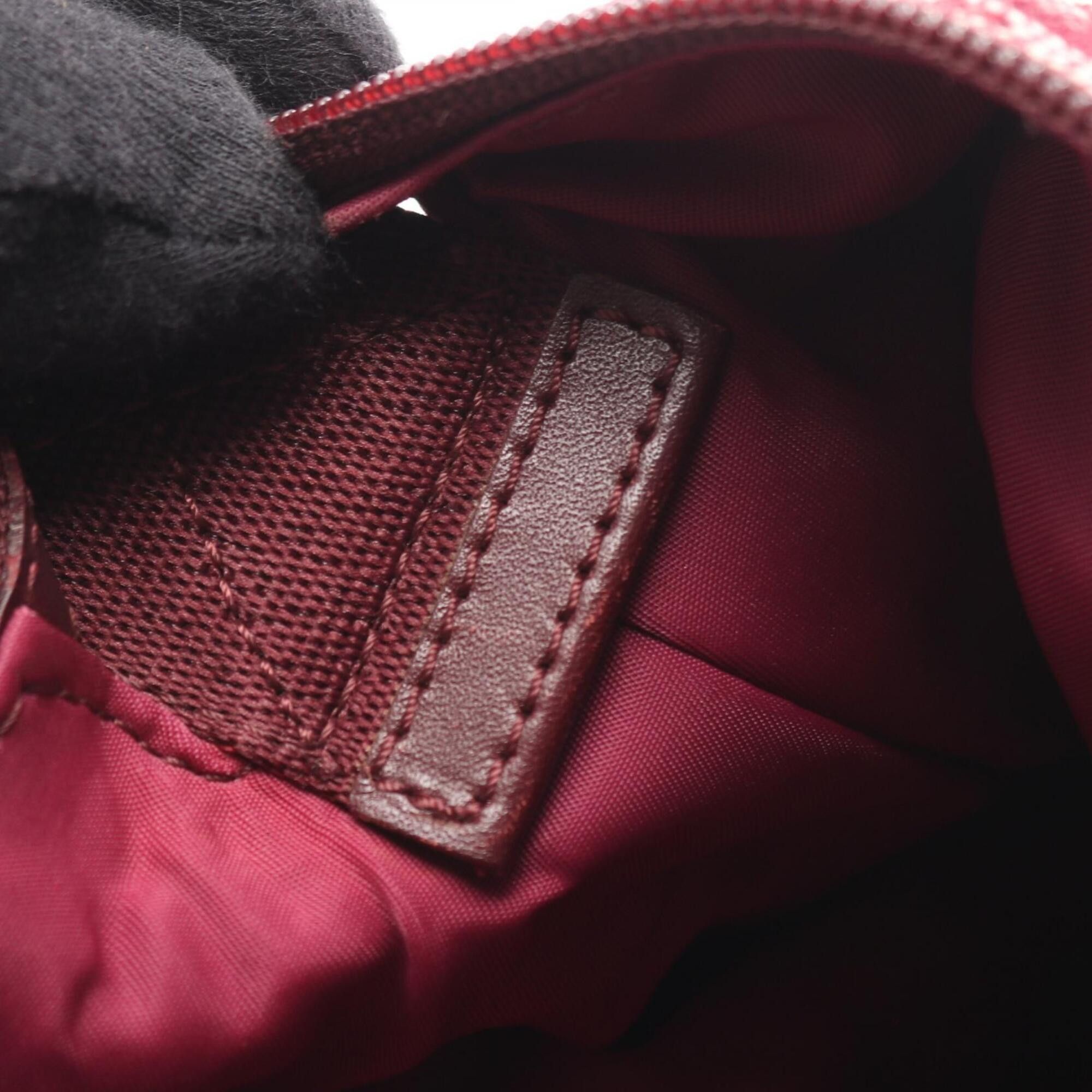 Dior Christian Dior Dior Trotter Shoulder Bag/Handbag, Canvas and Leather, Women's, Bordeaux Size ONE SIZE - 7 Thumbnail