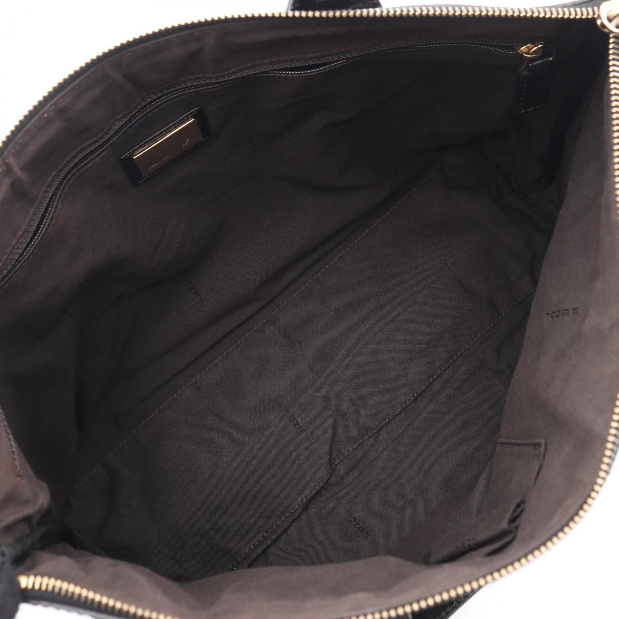 Fendi Fendi Zucchino Tote Bag Handbag Canvas Leather Women's Black Size ONE SIZE - 3 Thumbnail