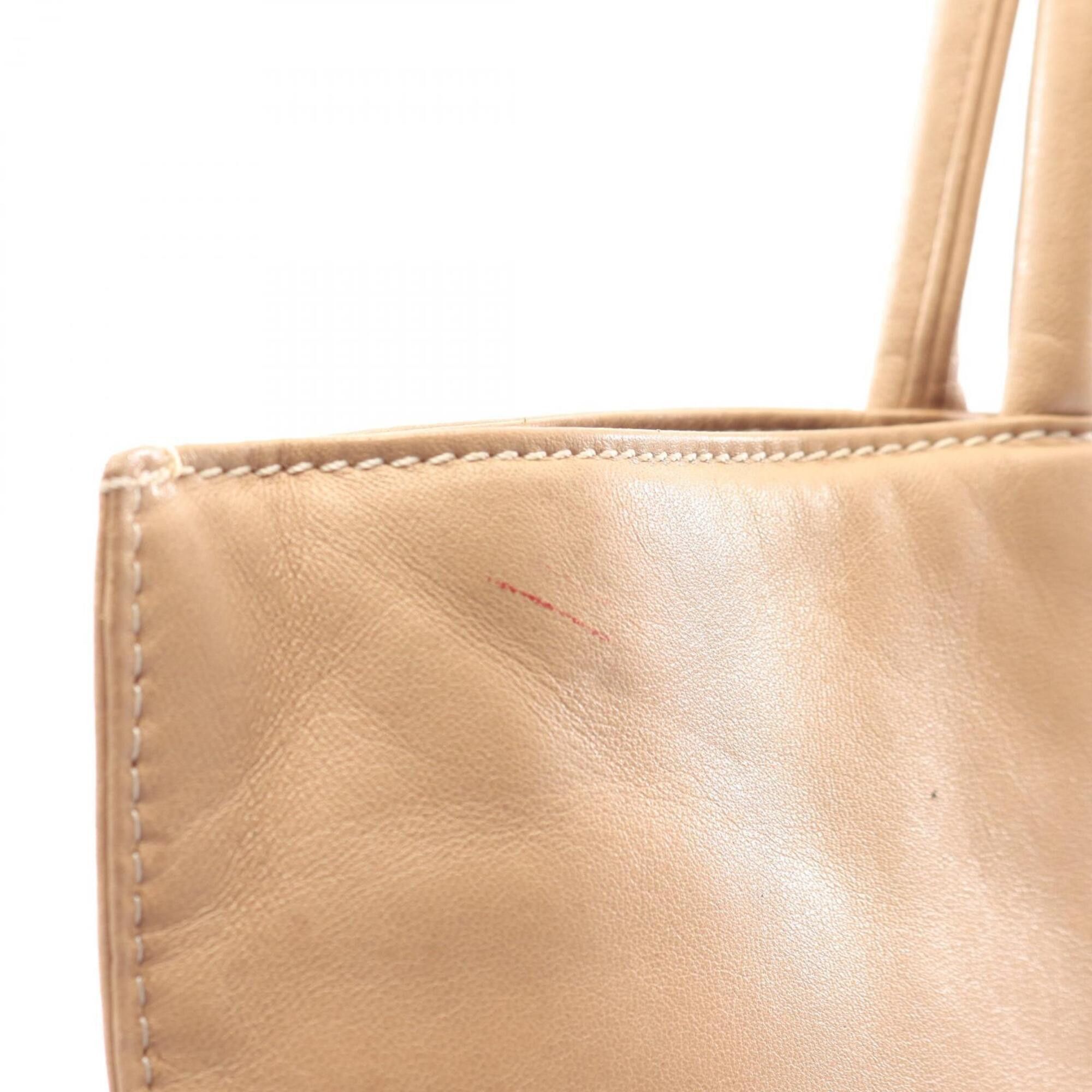 Loewe Loewe Anagram Tote Bag Handbag Leather Women's Beige Size ONE SIZE - 7 Thumbnail