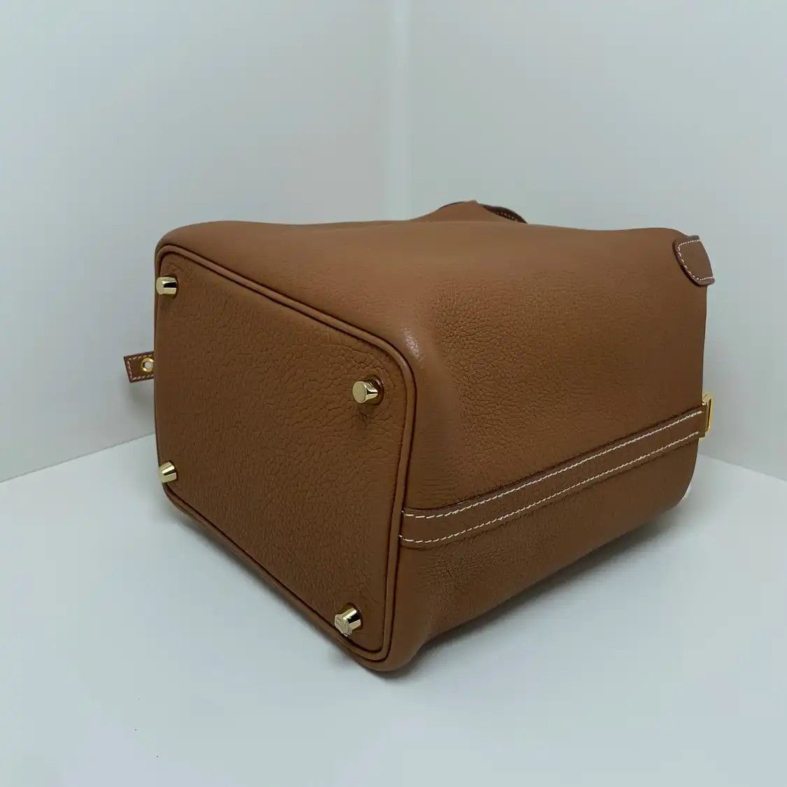 Hermes Hermes Picotin Lock 18 Gold Brown Clemence cowhide leather picotin handbag gold Size ONE SIZE - 8 Thumbnail