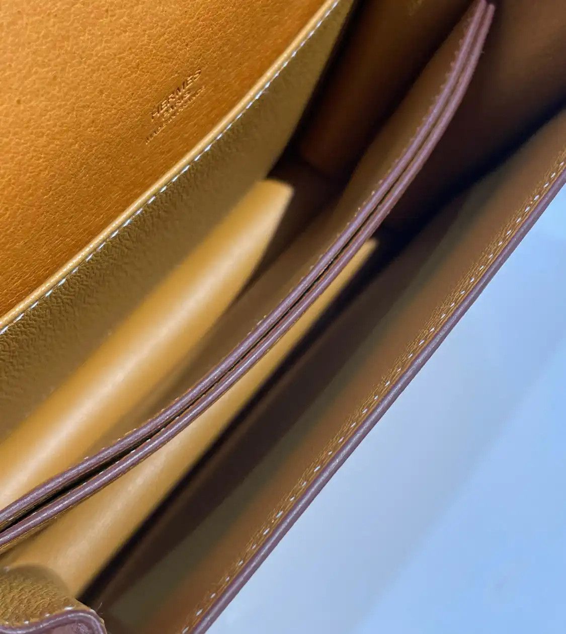 Hermes Hermes Roulis Gold Toffee cowhide leather crossbody bag silver hardware U Size ONE SIZE - 6 Thumbnail
