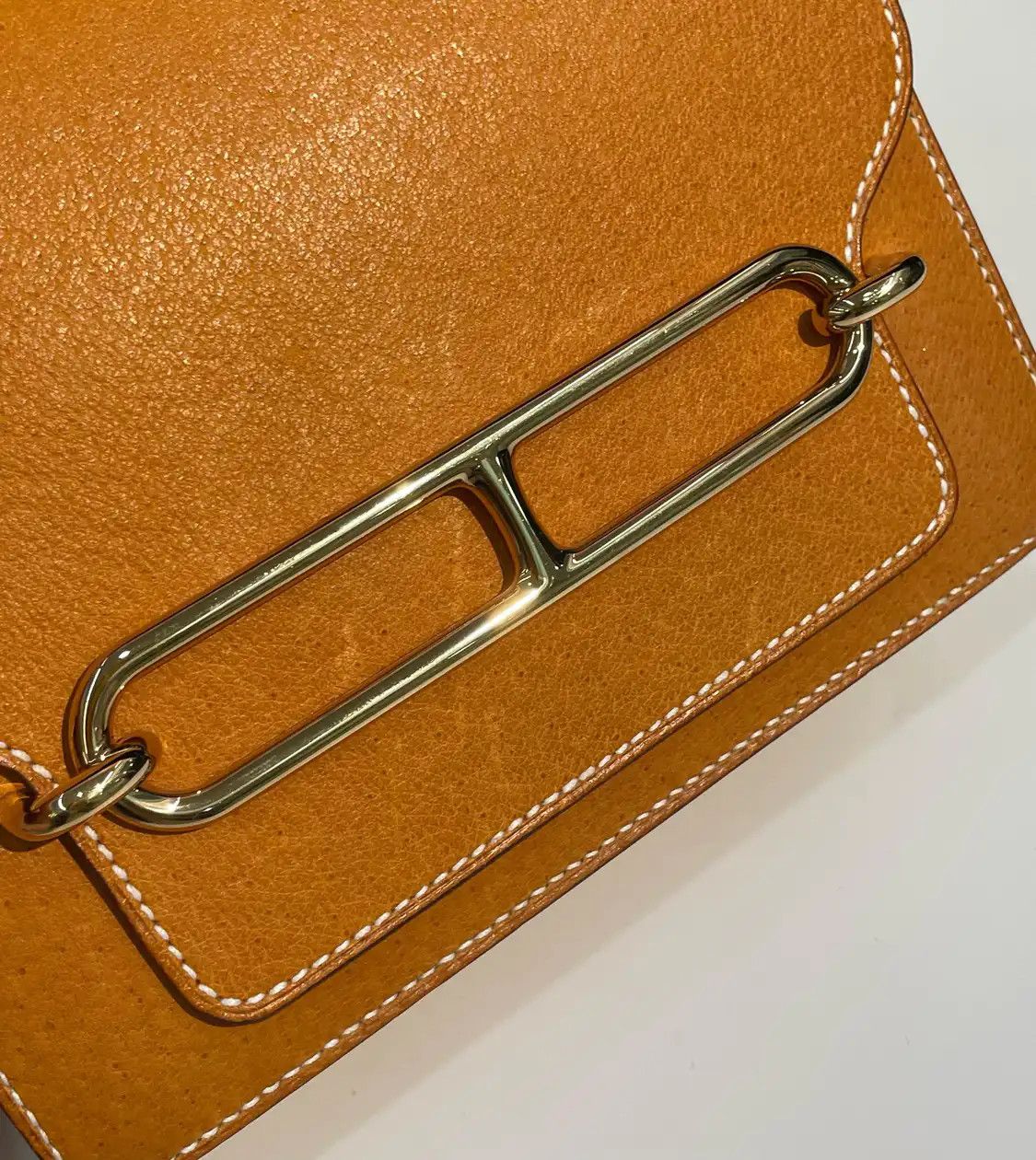Hermes Hermes Roulis Gold Toffee cowhide leather crossbody bag silver hardware U Size ONE SIZE - 7 Thumbnail