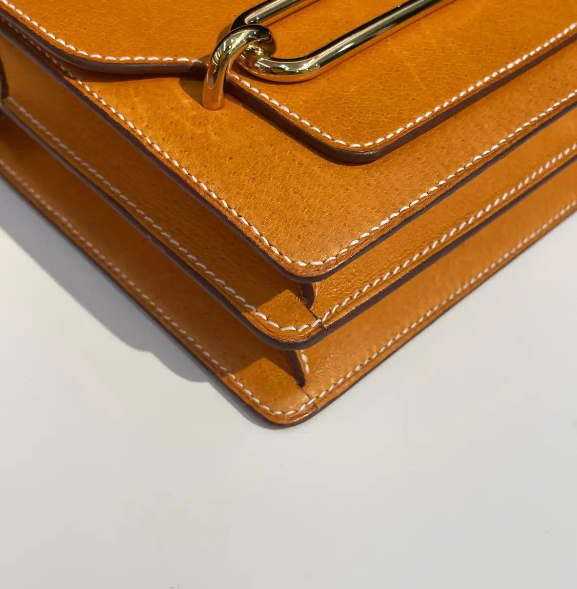 Hermes Hermes Roulis Gold Toffee cowhide leather crossbody bag silver hardware U Size ONE SIZE - 8 Thumbnail