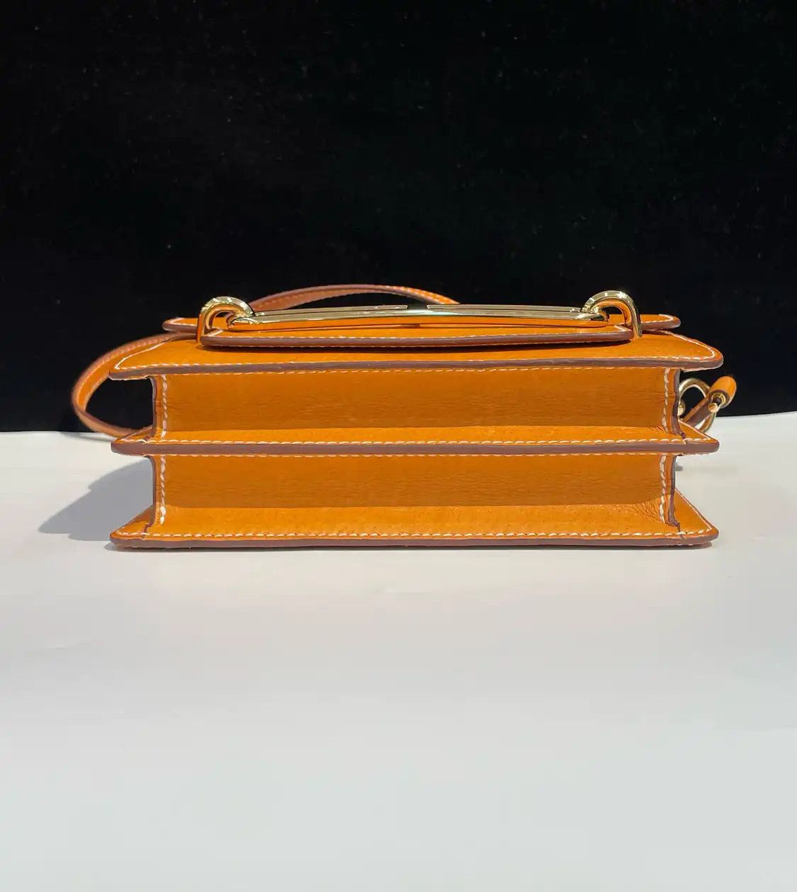 Hermes Hermes Roulis Gold Toffee cowhide leather crossbody bag silver hardware U Size ONE SIZE - 5 Thumbnail