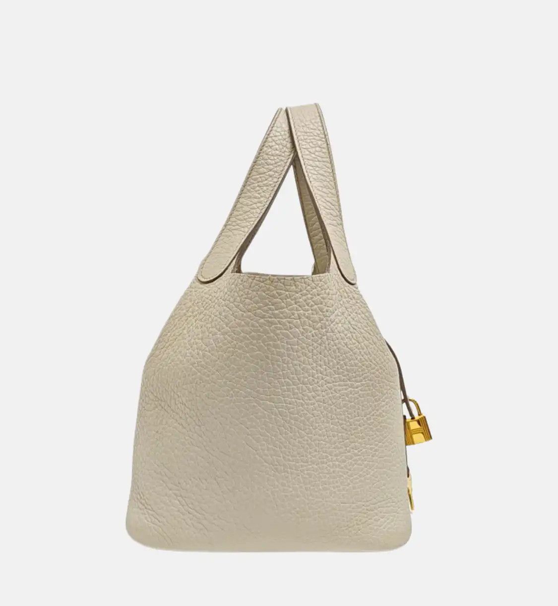 Hermes Hermes Picotin Lock 18 milkshake white Clemence cowhide leather picotin handbag Size ONE SIZE - 4 Thumbnail