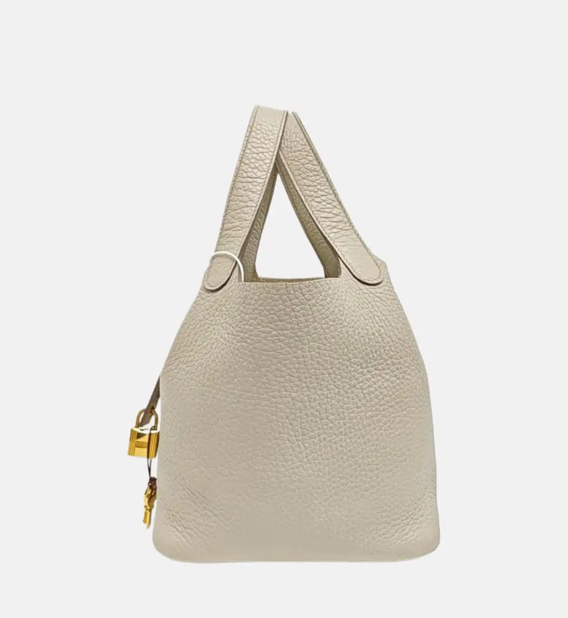 Hermes Hermes Picotin Lock 18 milkshake white Clemence cowhide leather picotin handbag Size ONE SIZE - 3 Thumbnail