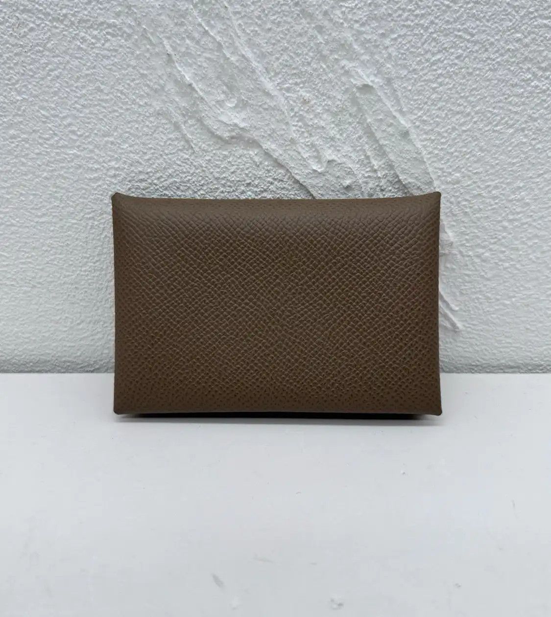 Hermes Hermes Calvi Etoupe Epsom cowhide leather card holder silver hardware B Size ONE SIZE - 2 Thumbnail