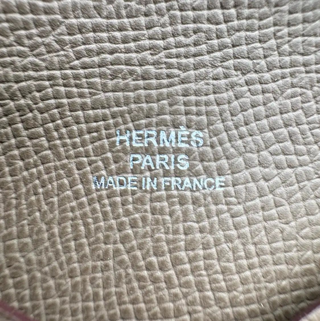 Hermes Hermes Calvi Etoupe Epsom cowhide leather card holder silver hardware B Size ONE SIZE - 9 Thumbnail
