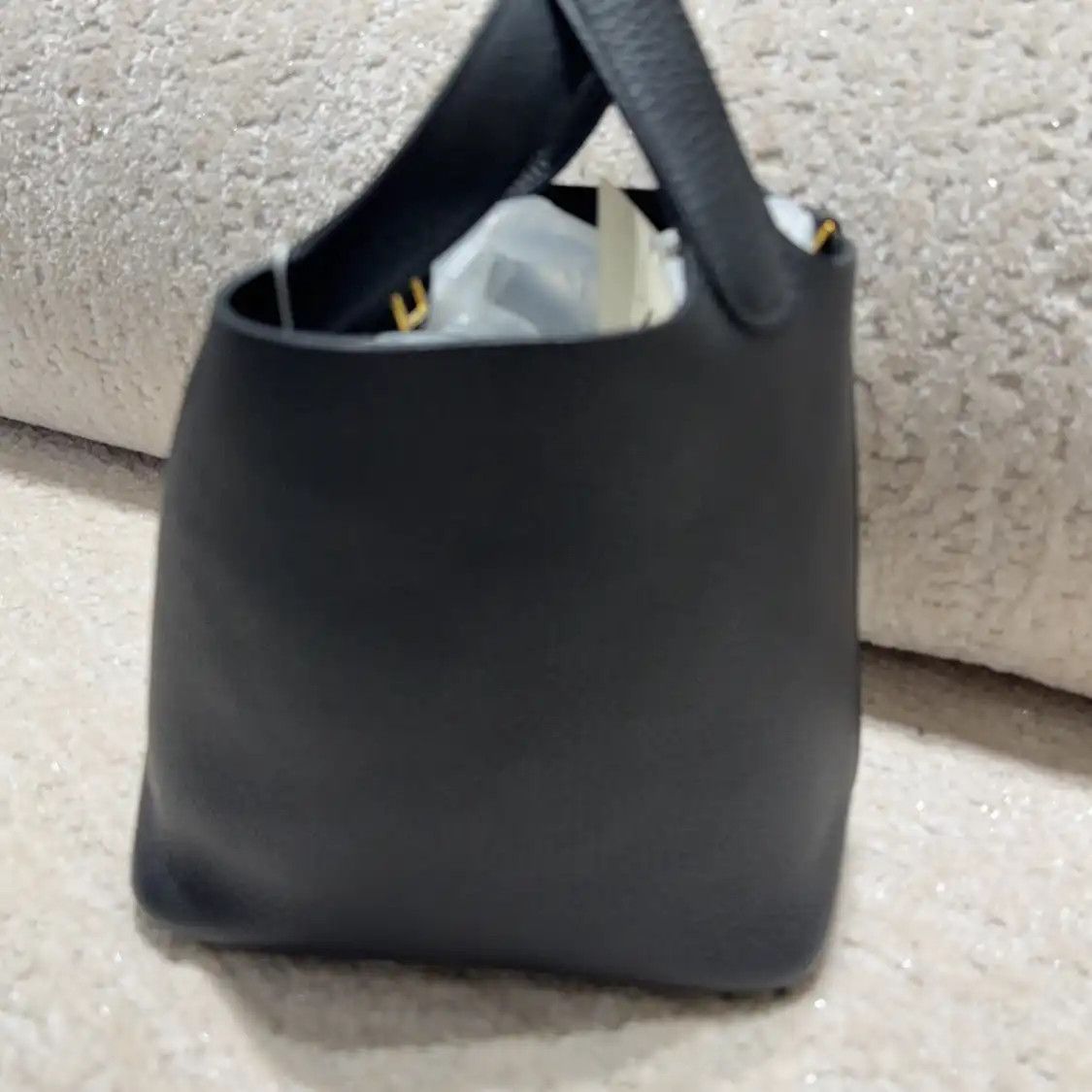 Hermes Hermes Picotin Lock 18 Prussian Blue Clemence cowhide leather picotin handbag go Size ONE SIZE - 3 Thumbnail