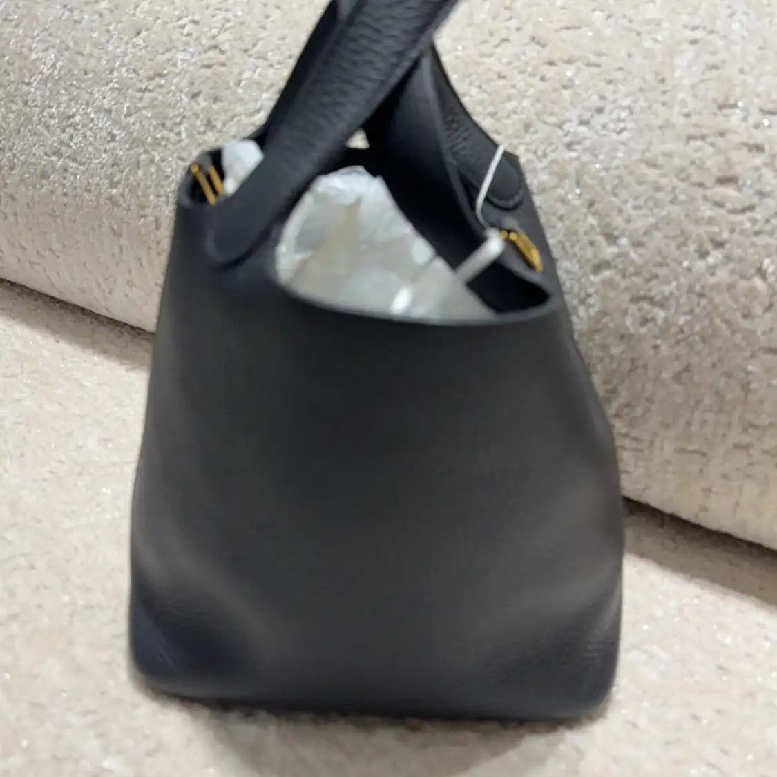 Hermes Hermes Picotin Lock 18 Prussian Blue Clemence cowhide leather picotin handbag go Size ONE SIZE - 2 Thumbnail