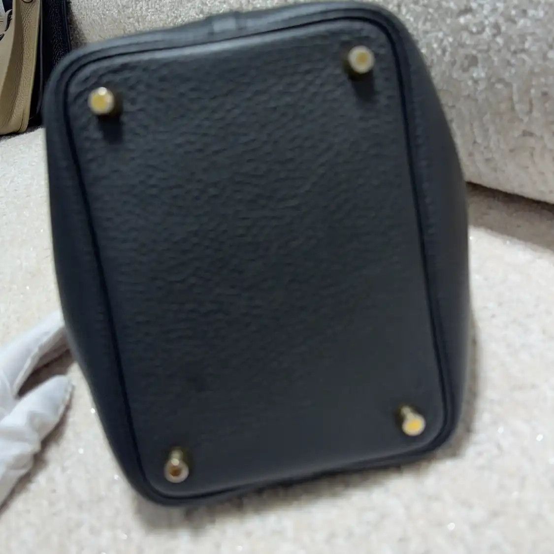 Hermes Hermes Picotin Lock 18 Prussian Blue Clemence cowhide leather picotin handbag go Size ONE SIZE - 5 Thumbnail