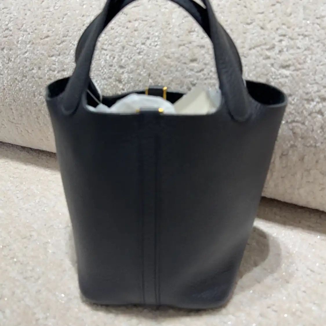Hermes Hermes Picotin Lock 18 Prussian Blue Clemence cowhide leather picotin handbag go Size ONE SIZE - 4 Thumbnail