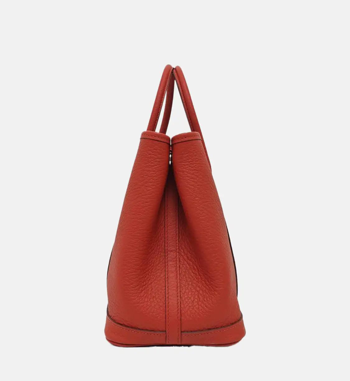 Hermes Hermes Garden Party 30 coral red Negondacowhide leather Garden Party handbag sil Size ONE SIZE - 4 Thumbnail