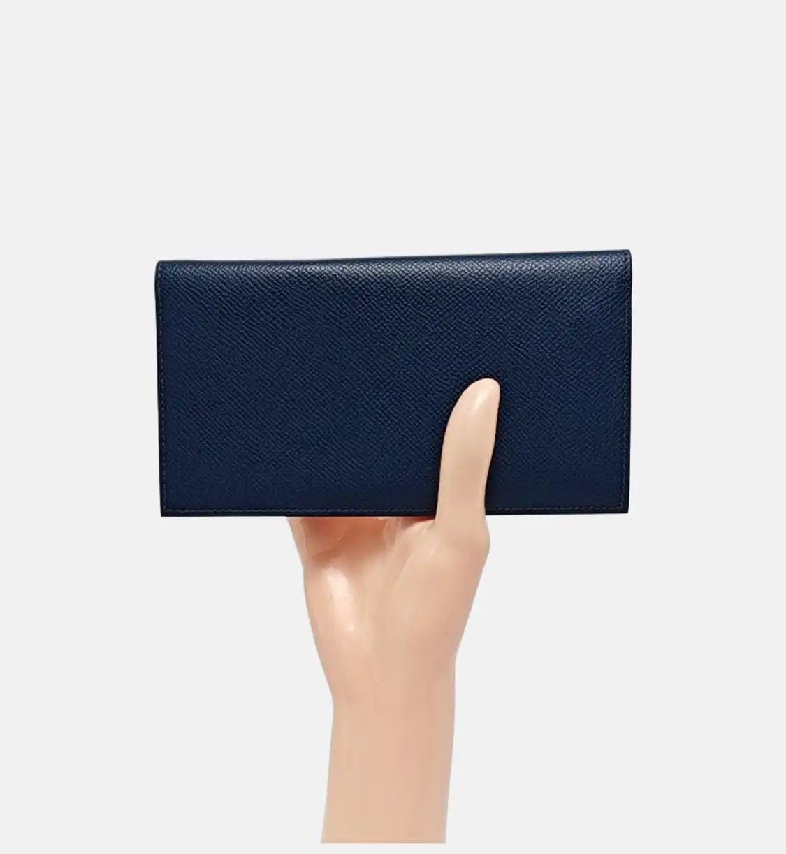 Hermes Hermes Citizen Twill Bleu Agate Epsom cowhide leather wallet silver hardware D Size ONE SIZE - 2 Thumbnail