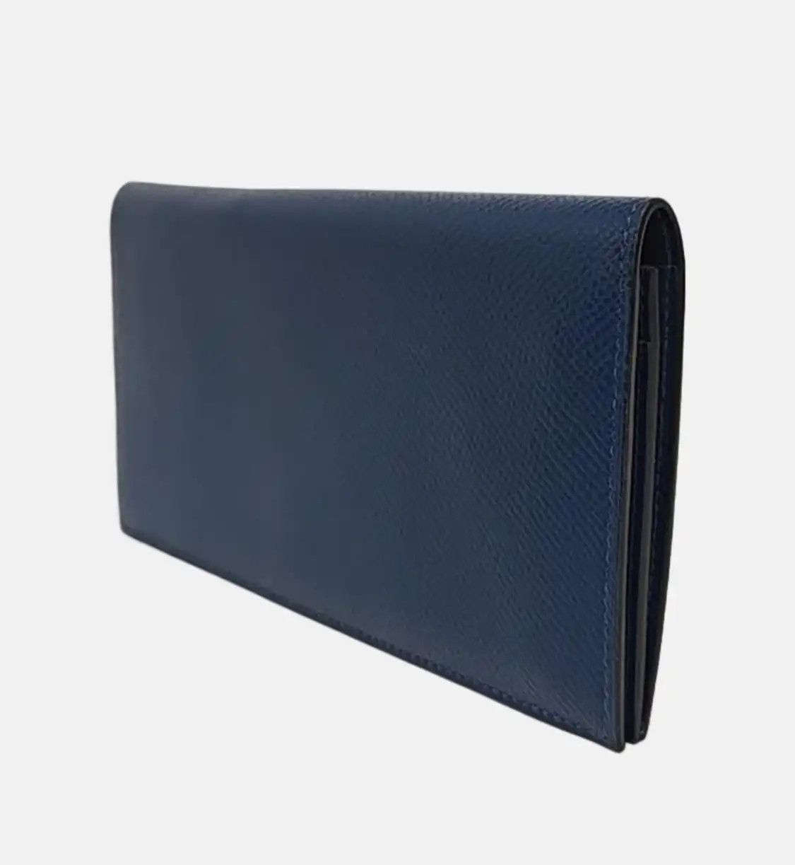 Hermes Hermes Citizen Twill Bleu Agate Epsom cowhide leather wallet silver hardware D Size ONE SIZE - 3 Thumbnail