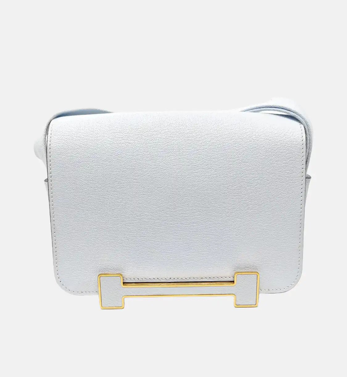 Hermes Hermes Geta breeze blue Chèvre Mysore goatskin shoulder bag handbag gold hardwar Size ONE SIZE - 5 Thumbnail