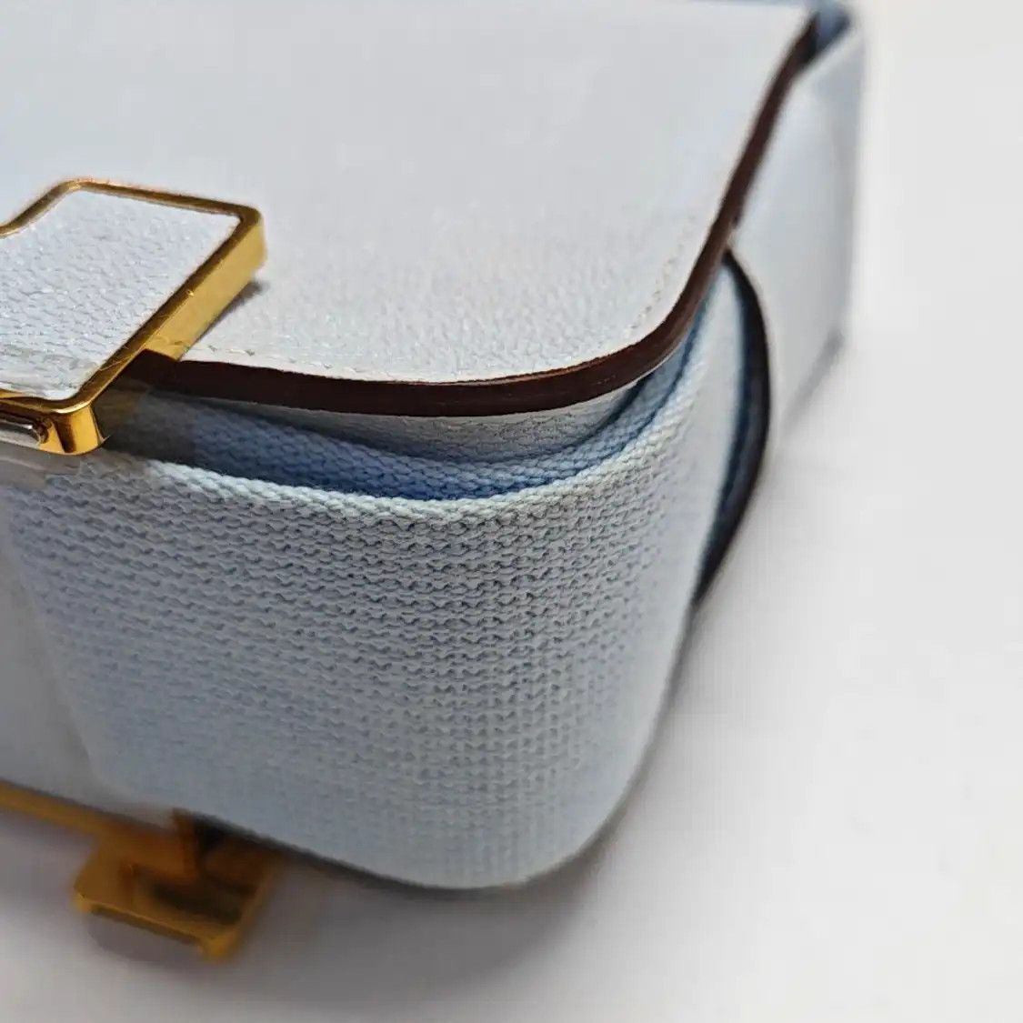 Hermes Hermes Geta breeze blue Chèvre Mysore goatskin shoulder bag handbag gold hardwar Size ONE SIZE - 12 Thumbnail
