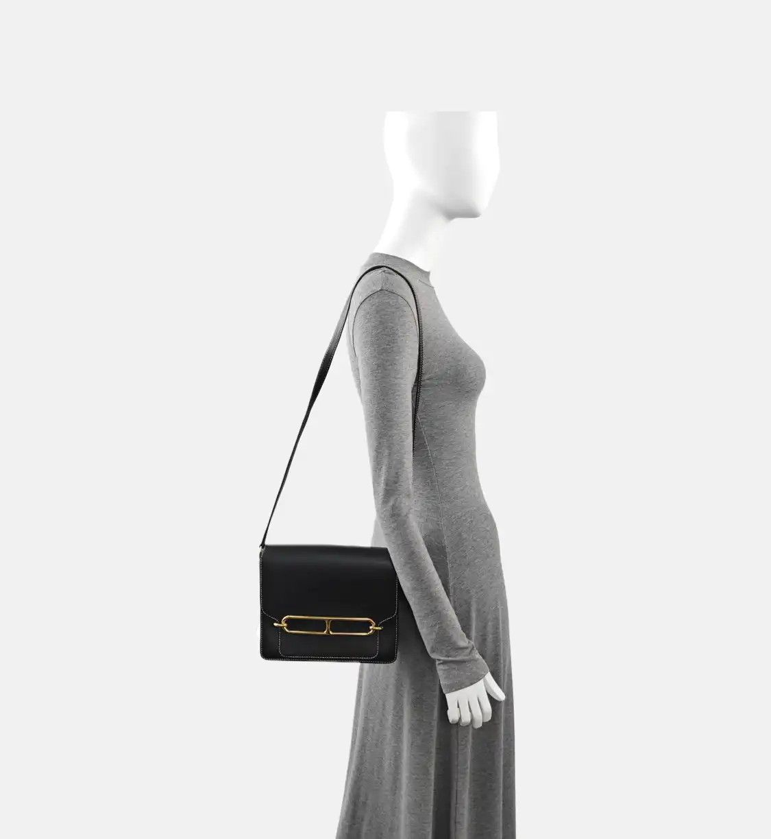 Hermes Hermes Roulis Small black Evergrain cowhide leather Roulis shoulder bag crossbod Size ONE SIZE - 2 Thumbnail