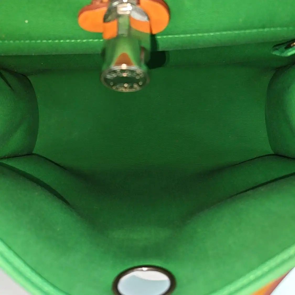 Hermes Hermes Herbag 31 Vert Cactus canvas shoulder bag handbag silver hardware X sub-p Size ONE SIZE - 7 Thumbnail
