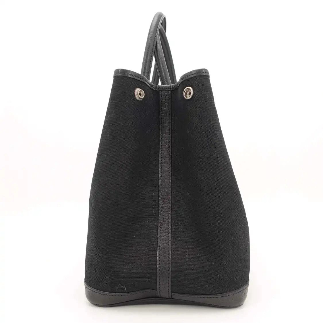 Hermes Hermes Garden Party 36 black canvas Garden Party handbag silver hardware Size ONE SIZE - 6 Thumbnail