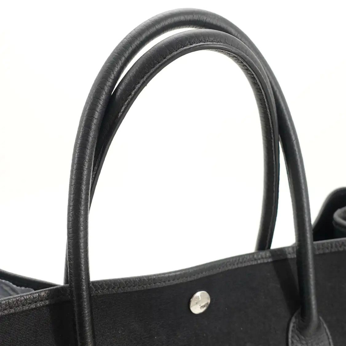 Hermes Hermes Garden Party 36 black canvas Garden Party handbag silver hardware Size ONE SIZE - 9 Thumbnail