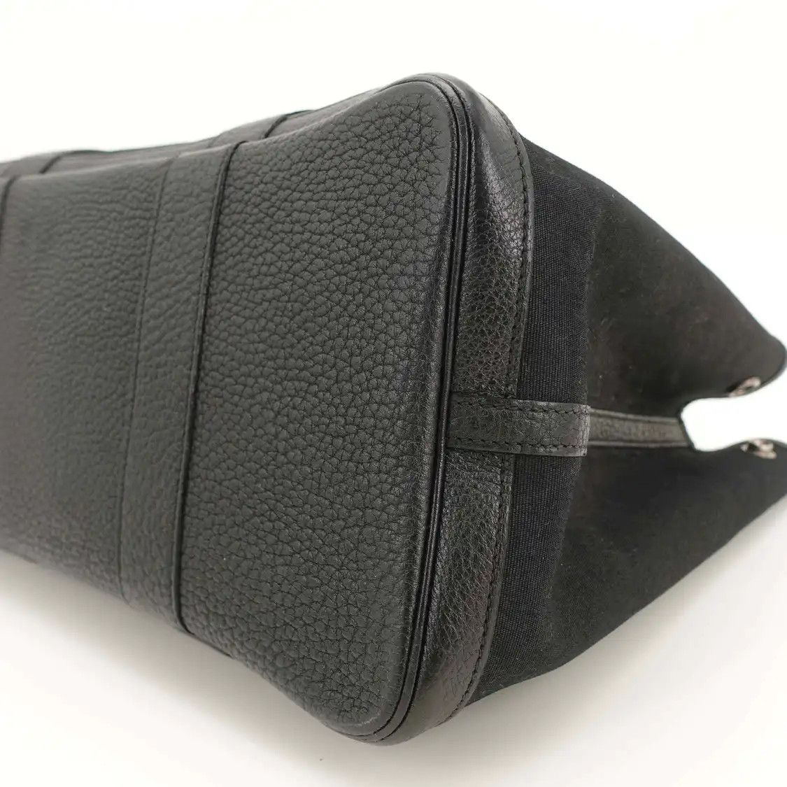 Hermes Hermes Garden Party 36 black canvas Garden Party handbag silver hardware Size ONE SIZE - 10 Thumbnail