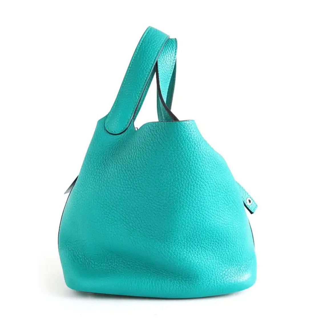 Hermes Hermes Picotin Lock 18 Vert Peacock Clemence cowhide leather picotin shoulder ba Size ONE SIZE - 5 Thumbnail
