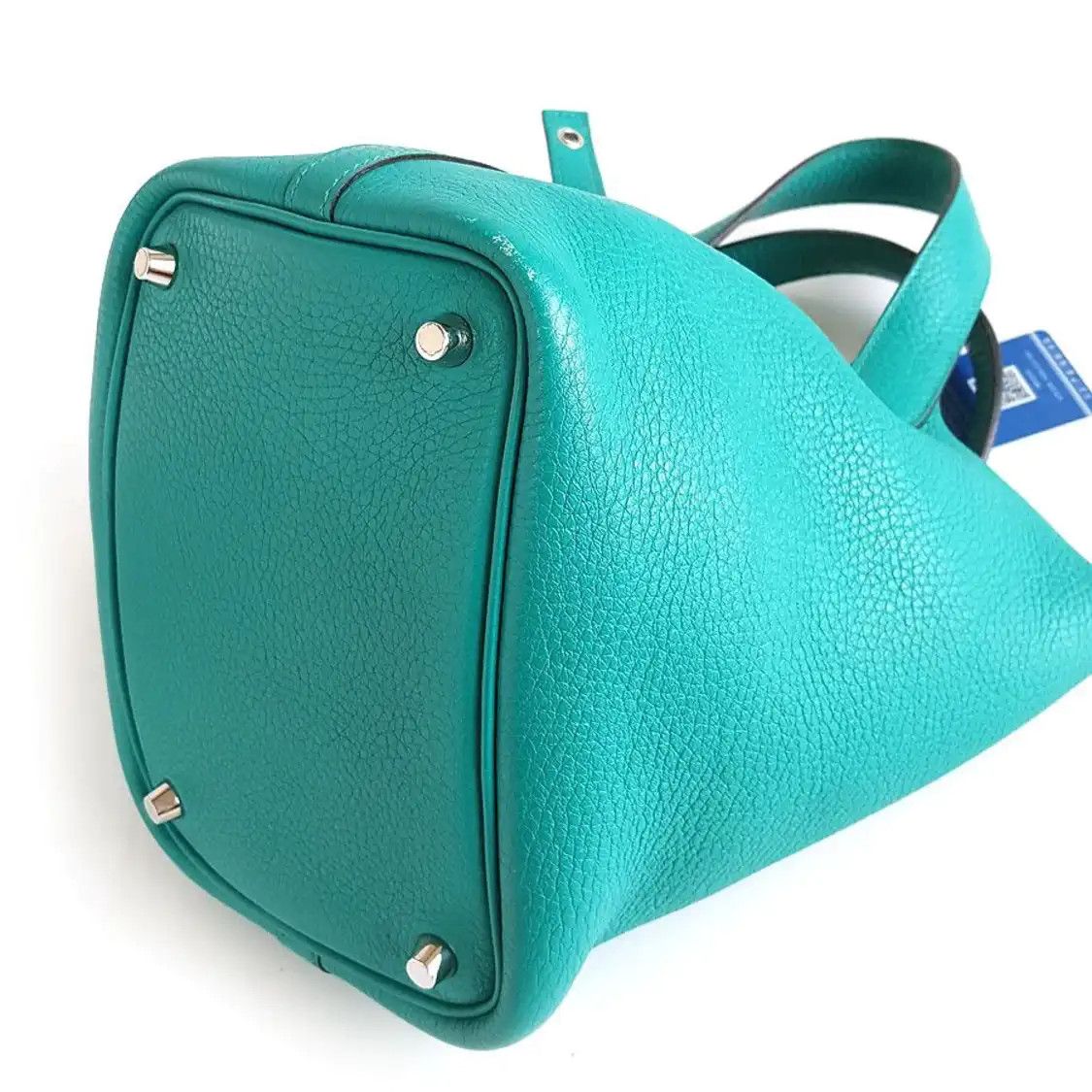 Hermes Hermes Picotin Lock 18 Vert Peacock Clemence cowhide leather picotin shoulder ba Size ONE SIZE - 4 Thumbnail