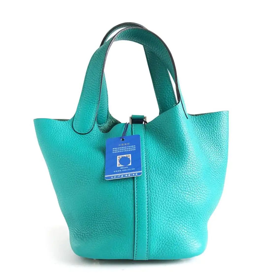 Hermes Hermes Picotin Lock 18 Vert Peacock Clemence cowhide leather picotin shoulder ba Size ONE SIZE - 2 Thumbnail