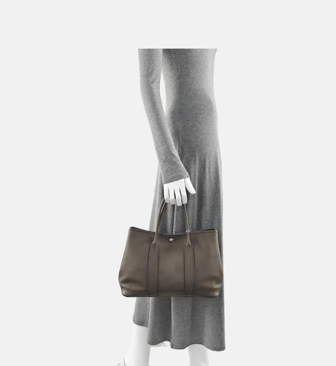 Hermes Hermes Garden Party Etain Negondacowhide leather handbag silver hardware A Size ONE SIZE - 2 Thumbnail