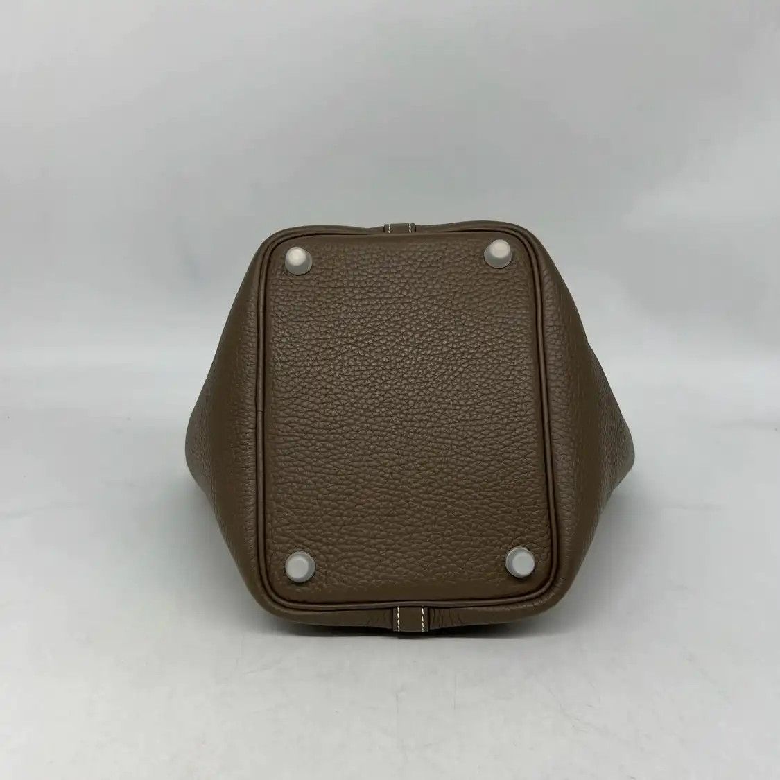 Hermes Hermes Picotin Lock 18 Etain Clemence cowhide leather picotin handbag silver har Size ONE SIZE - 8 Thumbnail