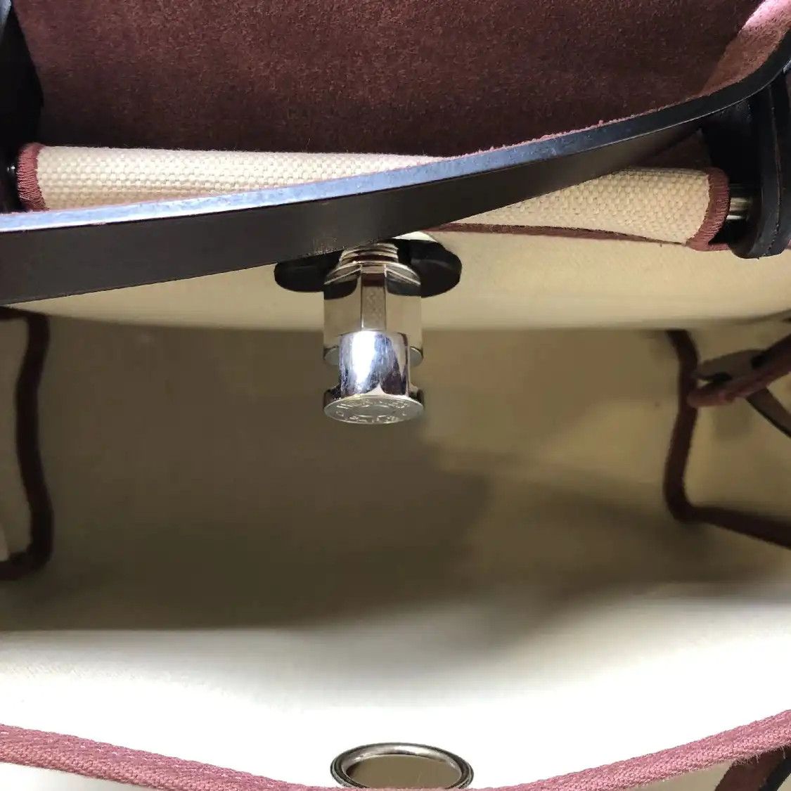 Hermes Hermes Herbag 31 saddle red canvas shoulder bag silver hardware U Size ONE SIZE - 6 Thumbnail