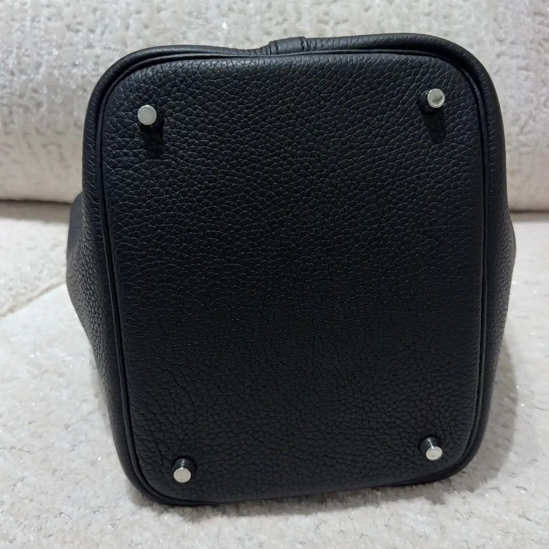 Hermes Hermes Picotin Lock 22 black Clemence cowhide leather picotin handbag silver har Size ONE SIZE - 5 Thumbnail