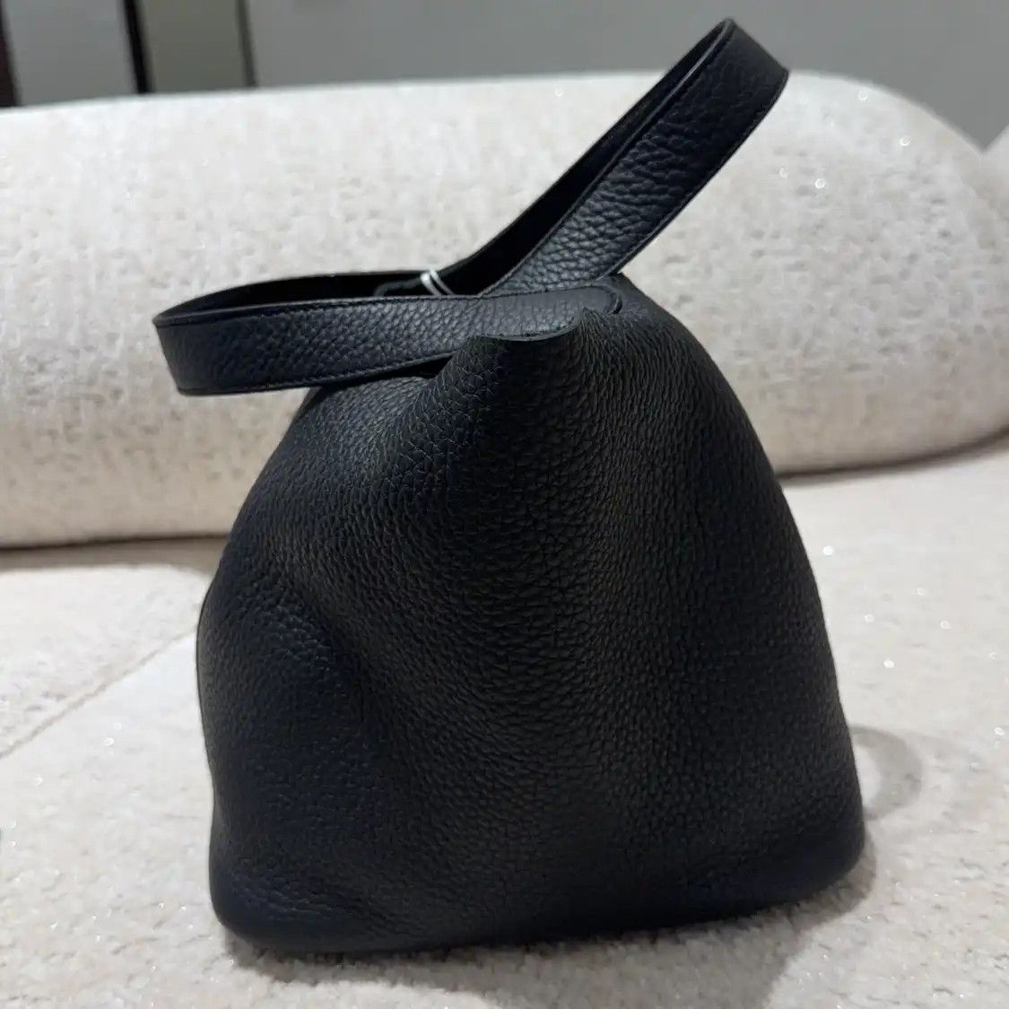 Hermes Hermes Picotin Lock 22 black Clemence cowhide leather picotin handbag silver har Size ONE SIZE - 3 Thumbnail