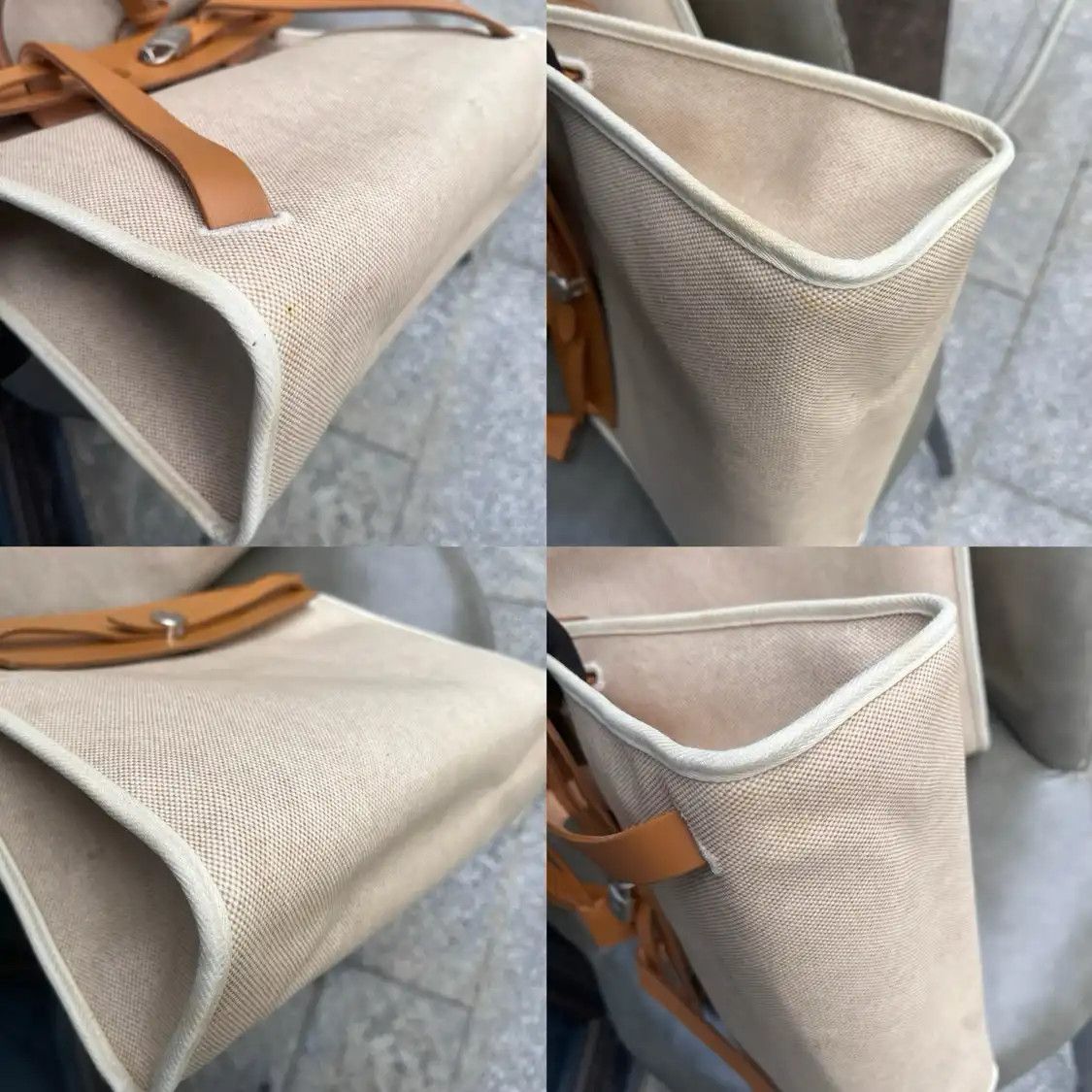 Hermes Hermes Herbag beige coated canvas backpack silver hardware medium vintage editio Size ONE SIZE - 14 Thumbnail