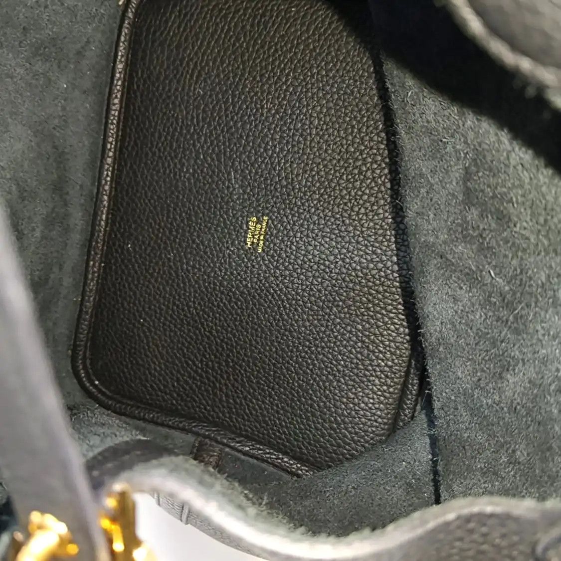 Hermes Hermes Picotin Lock 22 black Clemence cowhide leather picotin handbag gold hardw Size ONE SIZE - 7 Thumbnail
