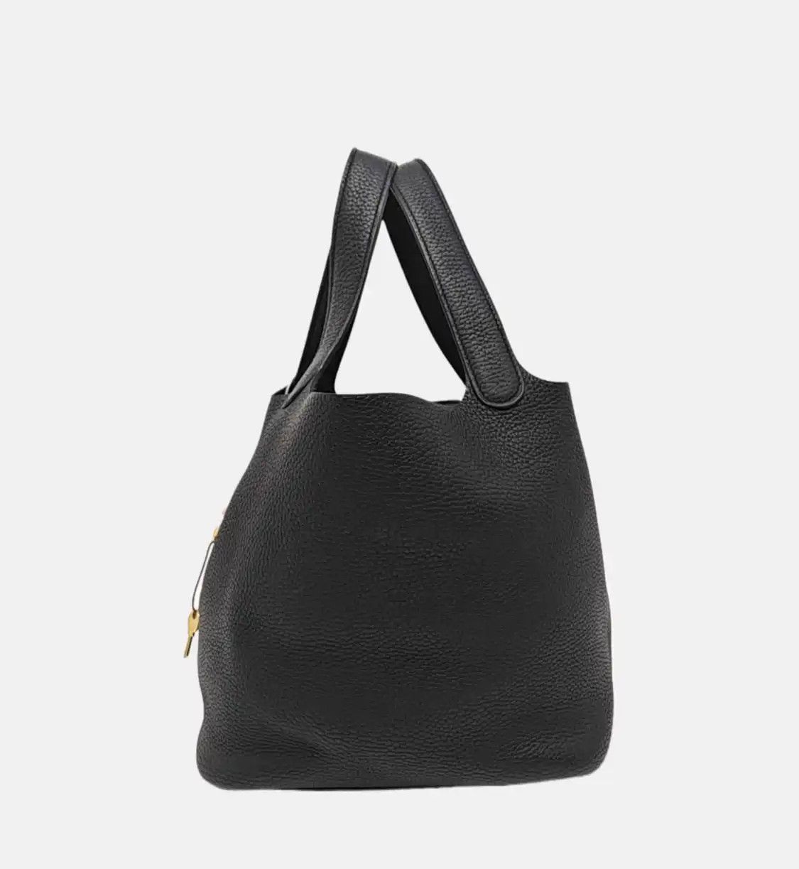 Hermes Hermes Picotin Lock 22 black Clemence cowhide leather picotin handbag gold hardw Size ONE SIZE - 3 Thumbnail
