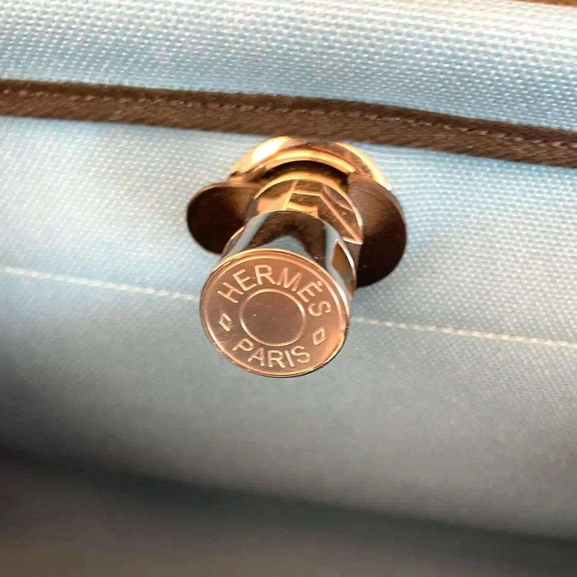 Hermes Hermes Herbag 31 new denim blue canvas shoulder bag silver hardware W sub-pocket Size ONE SIZE - 9 Thumbnail