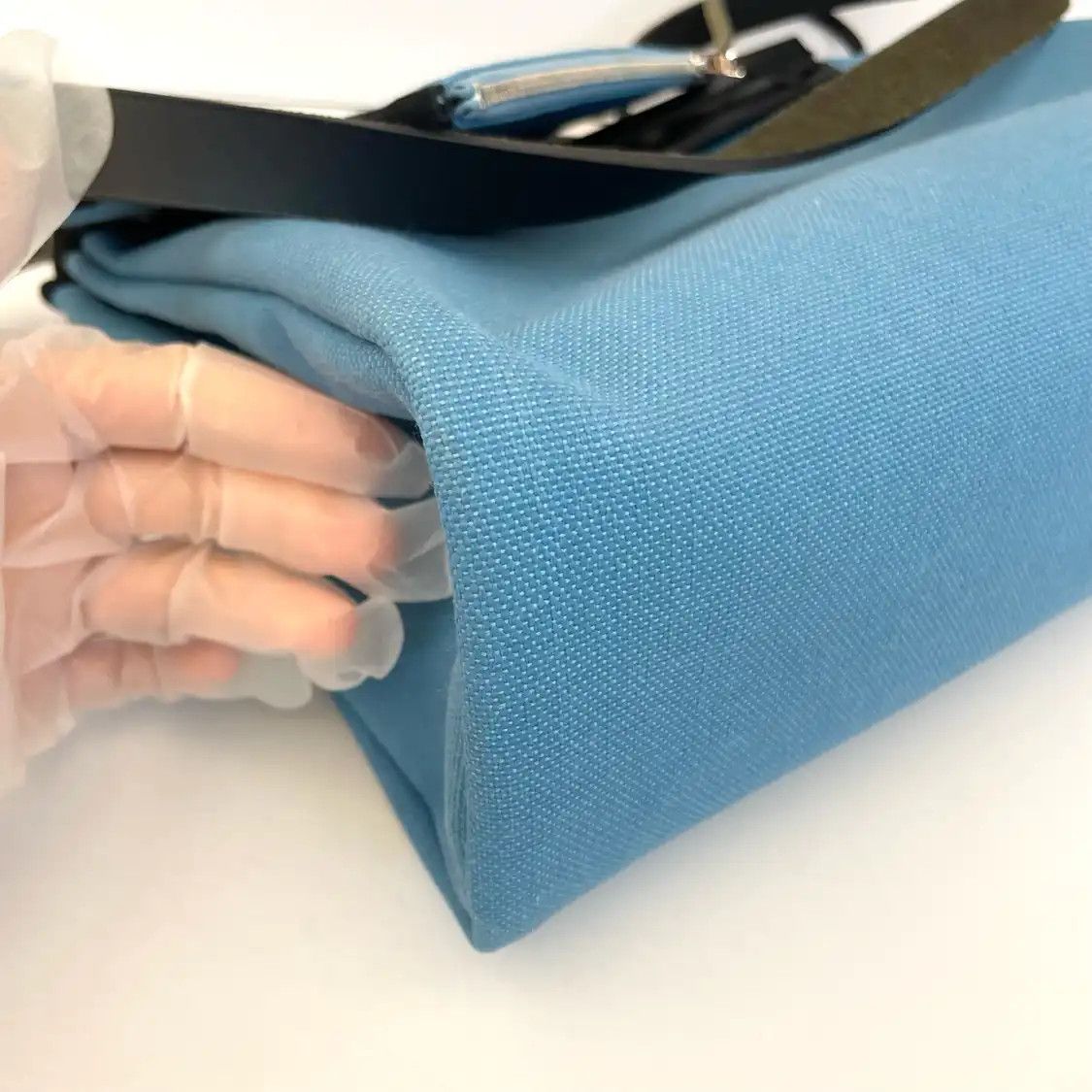Hermes Hermes Herbag 31 new denim blue canvas shoulder bag silver hardware W sub-pocket Size ONE SIZE - 6 Thumbnail