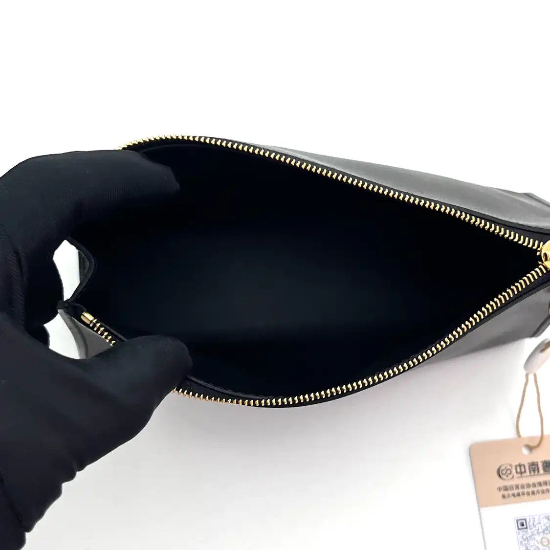Hermes Hermes Zipengo black Evercalf cowhide leather clutch gold hardware G Size ONE SIZE - 6 Thumbnail