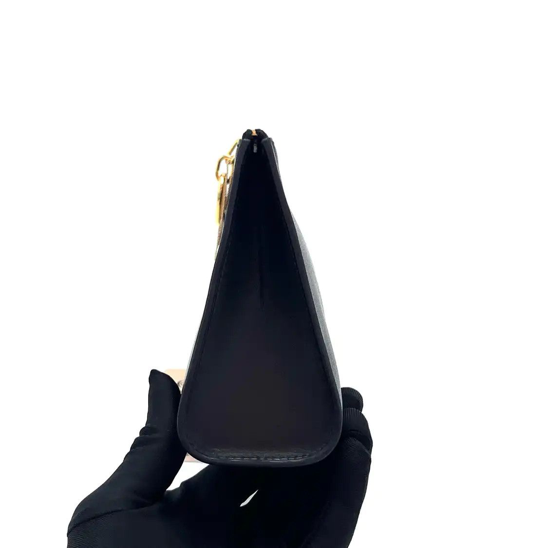 Hermes Hermes Zipengo black Evercalf cowhide leather clutch gold hardware G Size ONE SIZE - 4 Thumbnail