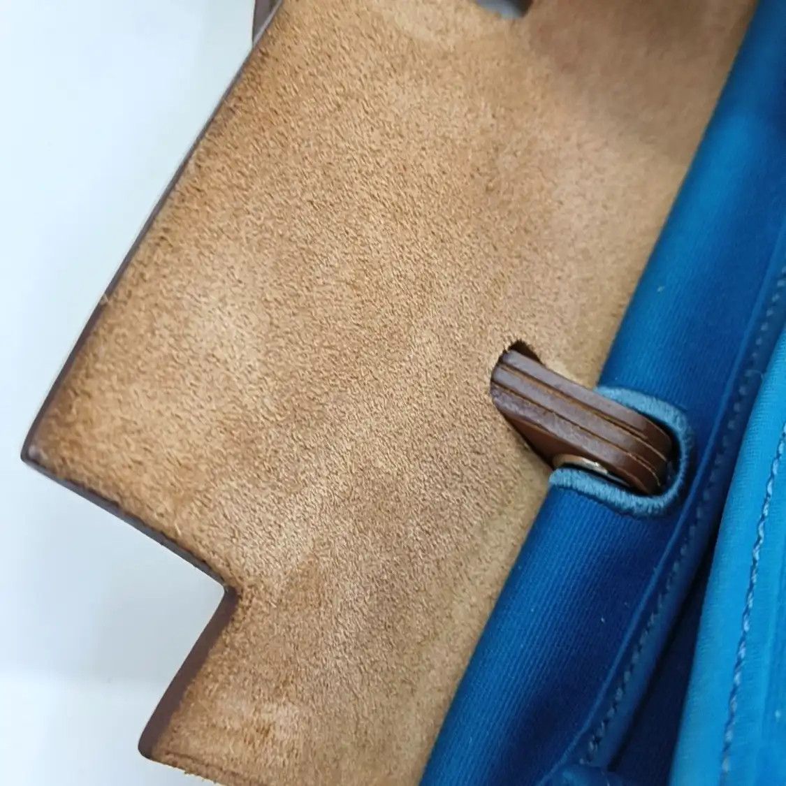 Hermes Hermes Herbag 31 peacock blue canvas shoulder bag handbag crossbody bag silver h Size ONE SIZE - 9 Thumbnail