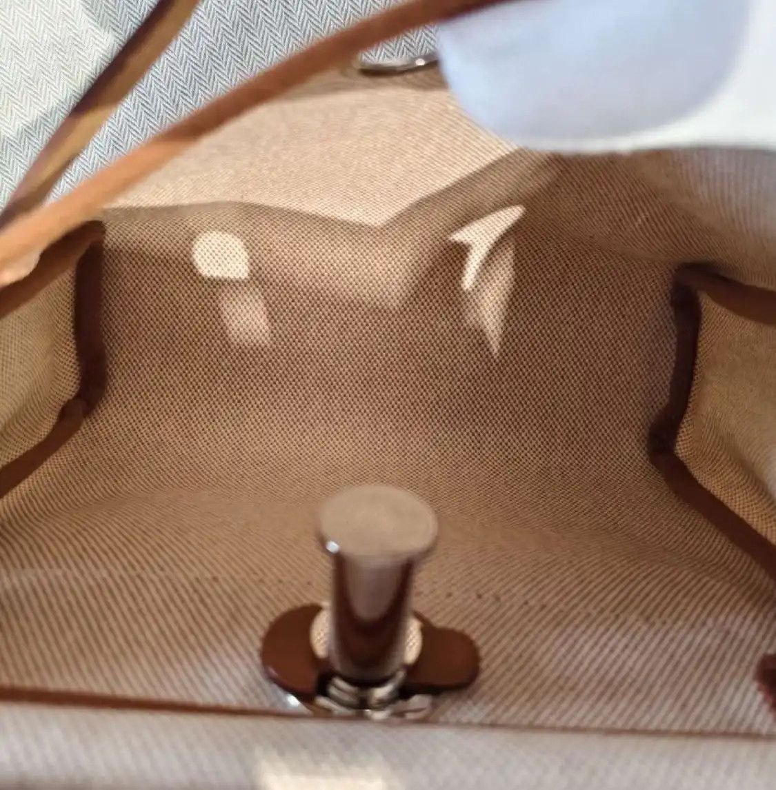Hermes Hermes Herbag Zip mini beige canvas shoulder bag silver hardware W Size ONE SIZE - 7 Thumbnail