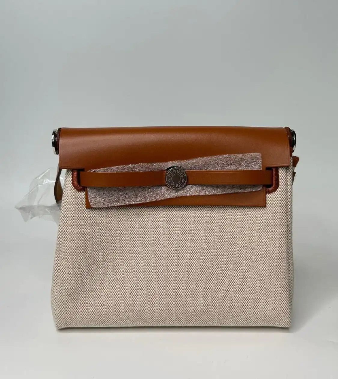 Hermes Hermes Herbag Zip mini beige canvas shoulder bag silver hardware W Size ONE SIZE - 2 Thumbnail